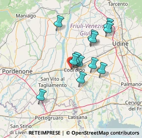 Mappa Via Pordenone, 33033 Codroipo UD, Italia (11.6625)