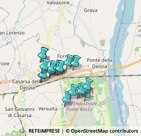 Mappa Via delle Industrie, 33098 Valvasone Arzene PN, Italia (1.3545)