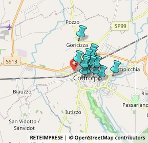 Mappa Via degli Olmi, 33033 Codroipo UD, Italia (0.91643)