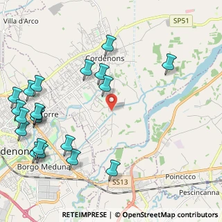 Mappa Via Pasch, 33084 Cordenons PN, Italia (2.823)