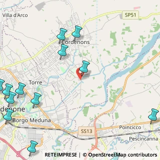 Mappa Via Pasch, 33084 Cordenons PN, Italia (3.58067)