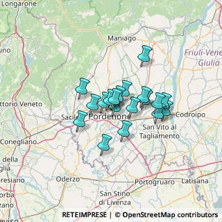 Mappa Via Galileo Galilei, 33170 Pordenone PN, Italia (8.71789)