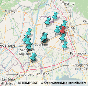 Mappa Via Cavalcavia, 33033 Codroipo UD, Italia (11.0165)