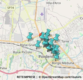Mappa Via Montereale, 33170 Pordenone PN, Italia (1.12235)