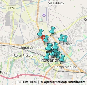 Mappa Via Montereale, 33170 Pordenone PN, Italia (1.30706)