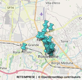Mappa Via Montereale, 33170 Pordenone PN, Italia (1.0935)