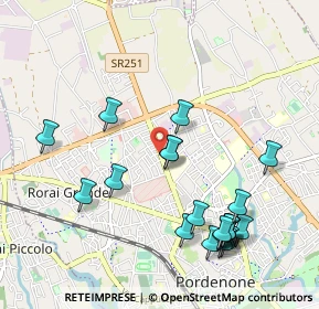 Mappa Via Montereale, 33170 Pordenone PN, Italia (1.1075)