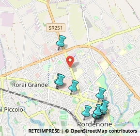 Mappa Via Montereale, 33170 Pordenone PN, Italia (1.2525)