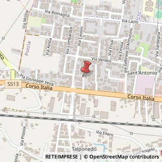 Mappa Via Giacomo Zanella, 5, 33080 Porcia, Pordenone (Friuli-Venezia Giulia)