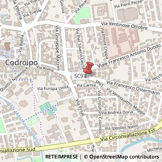 Mappa Via F. Ostermann, 30, 33033 Codroipo, Udine (Friuli-Venezia Giulia)