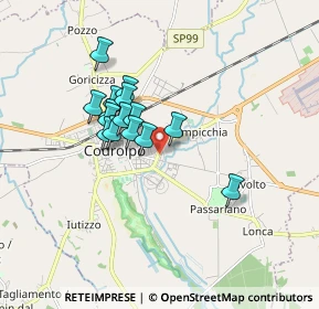 Mappa Via Bellunello, 33033 Codroipo UD, Italia (1.304)
