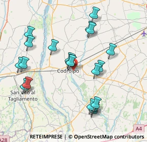 Mappa Via Bellunello, 33033 Codroipo UD, Italia (8.005)