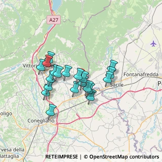 Mappa Via Vicinale Col di Lana, 31016 Cordignano TV, Italia (5.5845)