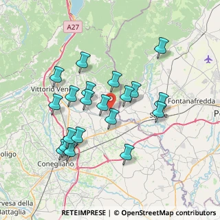 Mappa Via Vicinale Col di Lana, 31016 Cordignano TV, Italia (6.8585)