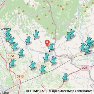 Mappa Via Vicinale Col di Lana, 31016 Cordignano TV, Italia (5.4145)