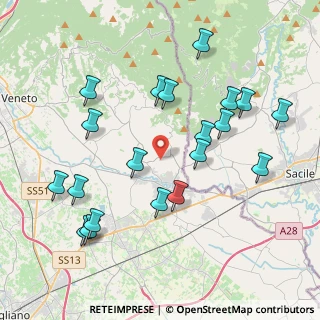 Mappa Via Vicinale Col di Lana, 31016 Cordignano TV, Italia (4.257)
