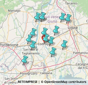 Mappa Via della Rosta, 33033 Codroipo UD, Italia (11.95067)