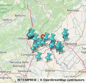 Mappa Via Monte Grappa, 33070 Caneva PN, Italia (9.9495)