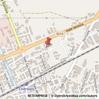 Mappa Via Tarvisio, 15, 33033 Codroipo, Udine (Friuli-Venezia Giulia)