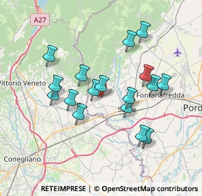 Mappa Via Giovanni Falcone, 33070 Caneva PN, Italia (6.51235)