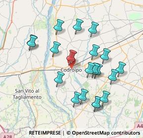 Mappa Via Giuseppe Verdi, 33033 Codroipo UD, Italia (7.3165)