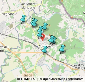 Mappa Via Conti Zucco, 34071 Cormons GO, Italia (1.26769)