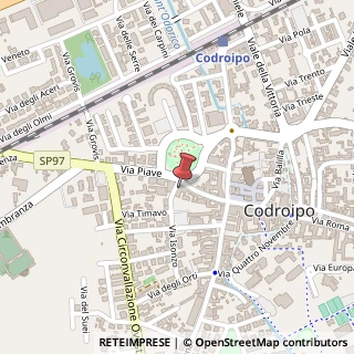Mappa Via Isonzo, 1, 33033 Codroipo, Udine (Friuli-Venezia Giulia)