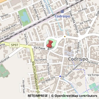 Mappa Via Piave, 55, 33033 Codroipo, Udine (Friuli-Venezia Giulia)