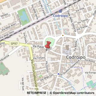 Mappa Via Isonzo, 4, 33033 Codroipo, Udine (Friuli-Venezia Giulia)
