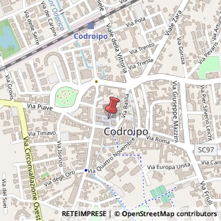 Mappa Piazza Giuseppe Garibaldi, 73, 33033 Codroipo, Udine (Friuli-Venezia Giulia)