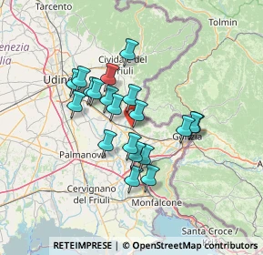 Mappa Via Molin Nuovo, 34071 Cormons GO, Italia (10.8575)