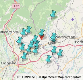 Mappa Via Corner, 33070 Caneva PN, Italia (6.55765)