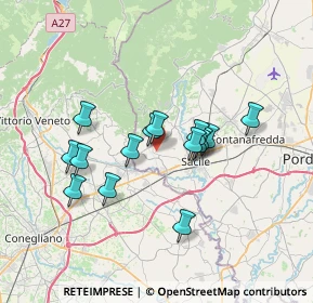 Mappa Via Corner, 33070 Caneva PN, Italia (5.69733)