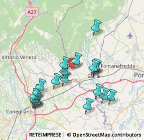 Mappa Via Civitella, 33070 Caneva PN, Italia (7.6245)