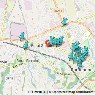 Mappa Via Gerolamo Rorario, 33170 Pordenone PN, Italia (1.1265)