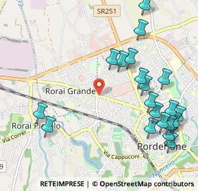 Mappa Viale Michelangelo Grigoletti, 33070 Pordenone PN, Italia (1.2355)