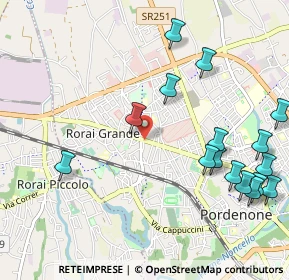 Mappa Viale Michelangelo Grigoletti, 33070 Pordenone PN, Italia (1.25188)