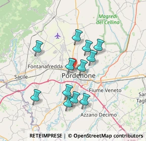 Mappa Viale Michelangelo Grigoletti, 33070 Pordenone PN, Italia (6.06667)