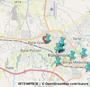 Mappa Viale Michelangelo Grigoletti, 33070 Pordenone PN, Italia (2.18091)