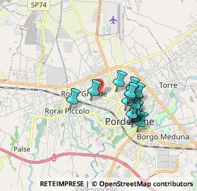 Mappa Viale Michelangelo Grigoletti, 33070 Pordenone PN, Italia (1.374)