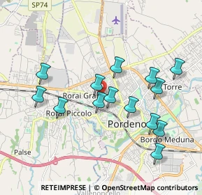 Mappa Viale Michelangelo Grigoletti, 33070 Pordenone PN, Italia (1.81)