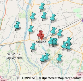 Mappa Via Divisione Julia, 33033 Codroipo UD, Italia (7.2335)