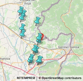 Mappa Via Subida, 34070 Capriva del Friuli GO, Italia (7.74143)