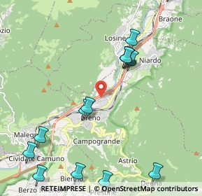 Mappa Via Rag. Evangelista Laini, 25043 Breno BS, Italia (2.58357)