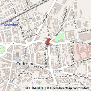 Mappa Via Giuseppe Mazzini, 42, 33033 Codroipo, Udine (Friuli-Venezia Giulia)