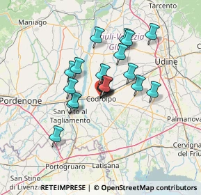 Mappa Piazza Giardini Pubblici, 33033 Codroipo UD, Italia (10.11158)