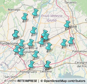 Mappa Piazza Giardini Pubblici, 33033 Codroipo UD, Italia (15.1245)
