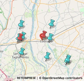 Mappa Via Giovanni da Udine, 33033 Codroipo UD, Italia (7.74727)