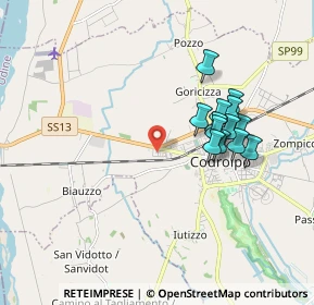 Mappa Via Giovanni da Udine, 33033 Codroipo UD, Italia (1.60692)
