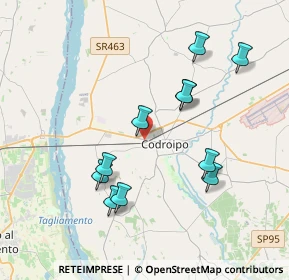 Mappa Via dei Gelsi, 33033 Codroipo UD, Italia (3.64909)